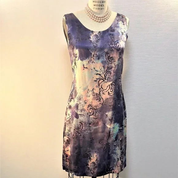 STUNNING SILK SHEATH DRESS - Picture 1 of 4